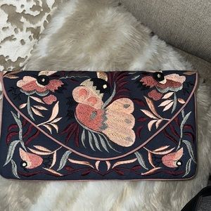 Vintage stitched purse with attached chain strap